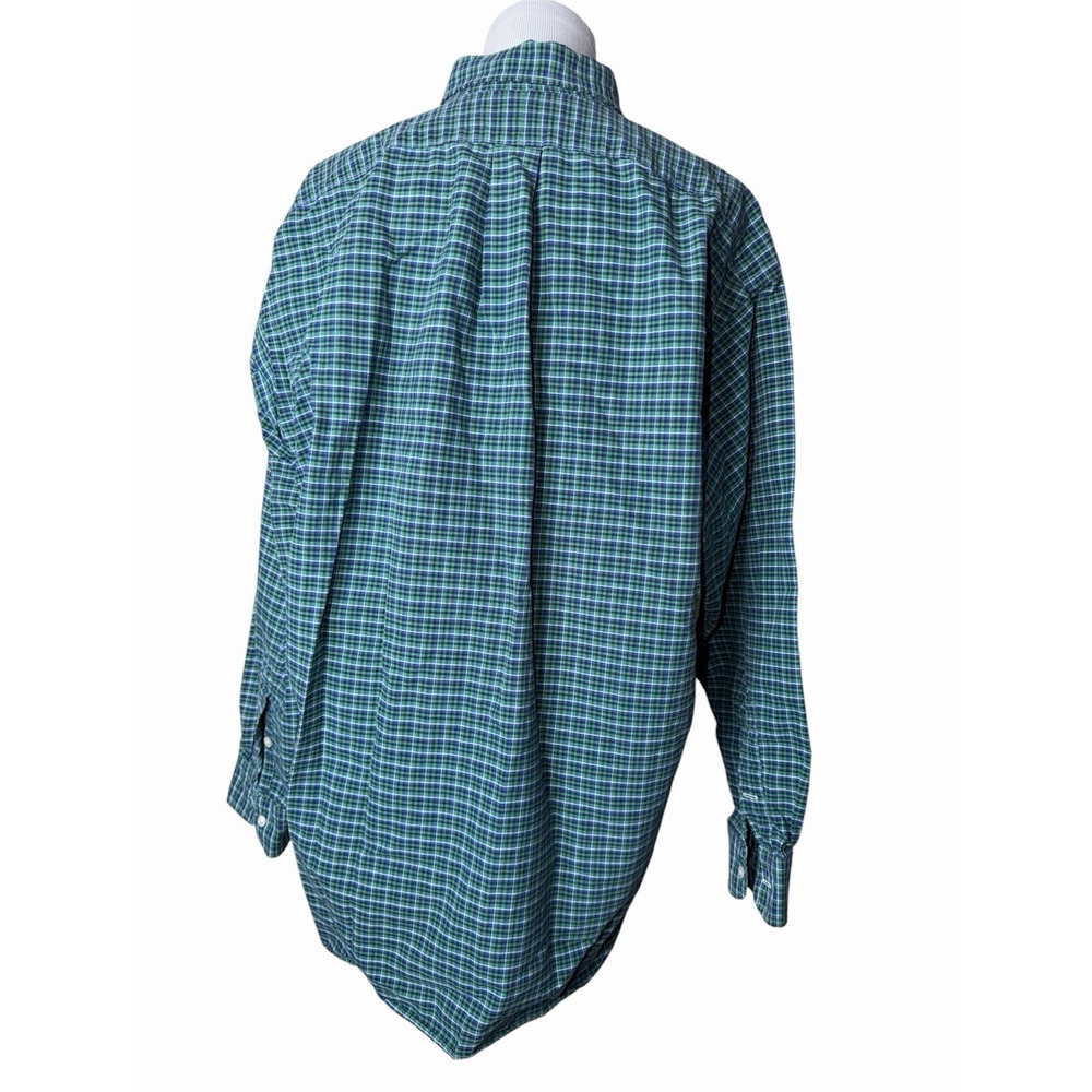 Ralph Lauren Big Shirt Mens Large Long Sleeve Button Down 100% Cotton Plaid - Picture 4 of 5